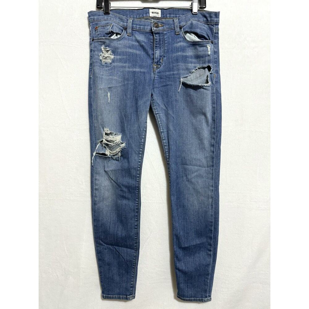 Hudson Krista Women’s Jeans Size 32 Skinny Distressed Medium Wash Stretch